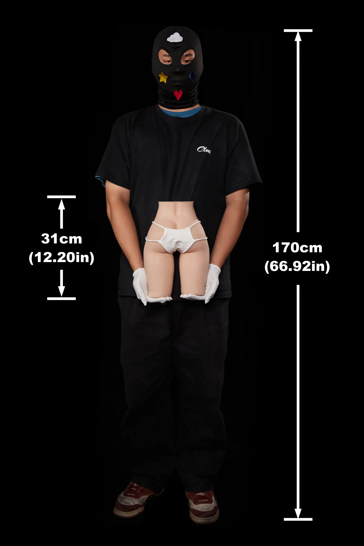 31cm (1ft0) Silicone Sex Doll Butt PW-L31